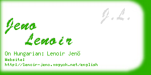 jeno lenoir business card